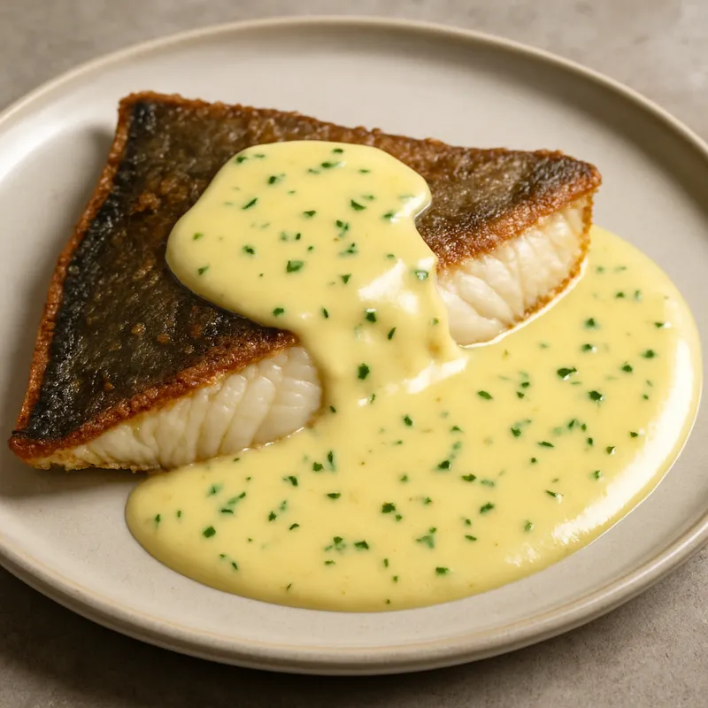 Steinbutt mit Sauce Hollandaise