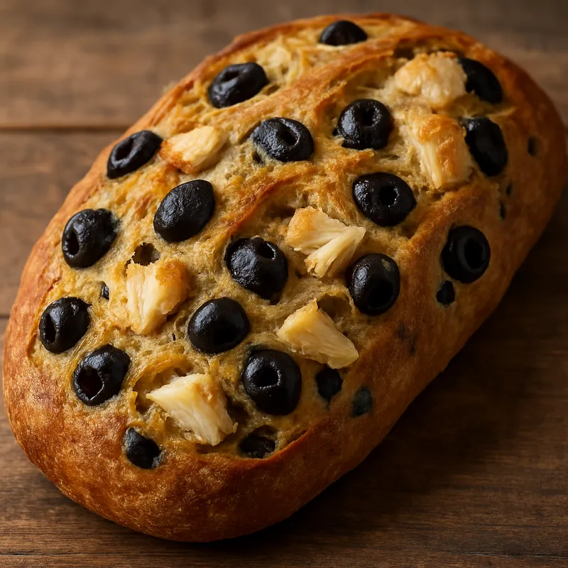 Stockfisch-Oliven-Brot