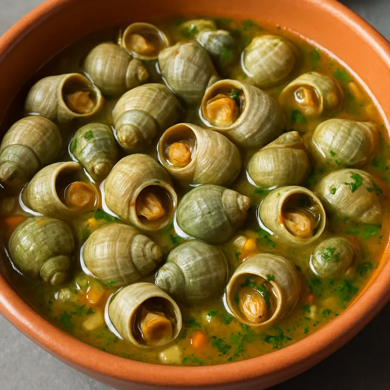 Strandschnecken in Court-bouillon