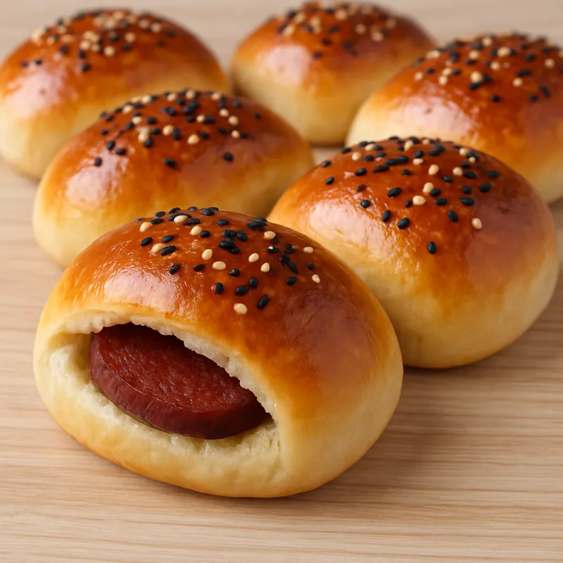 Sucuklu Poğaça (Türkische Wurstbrötchen)