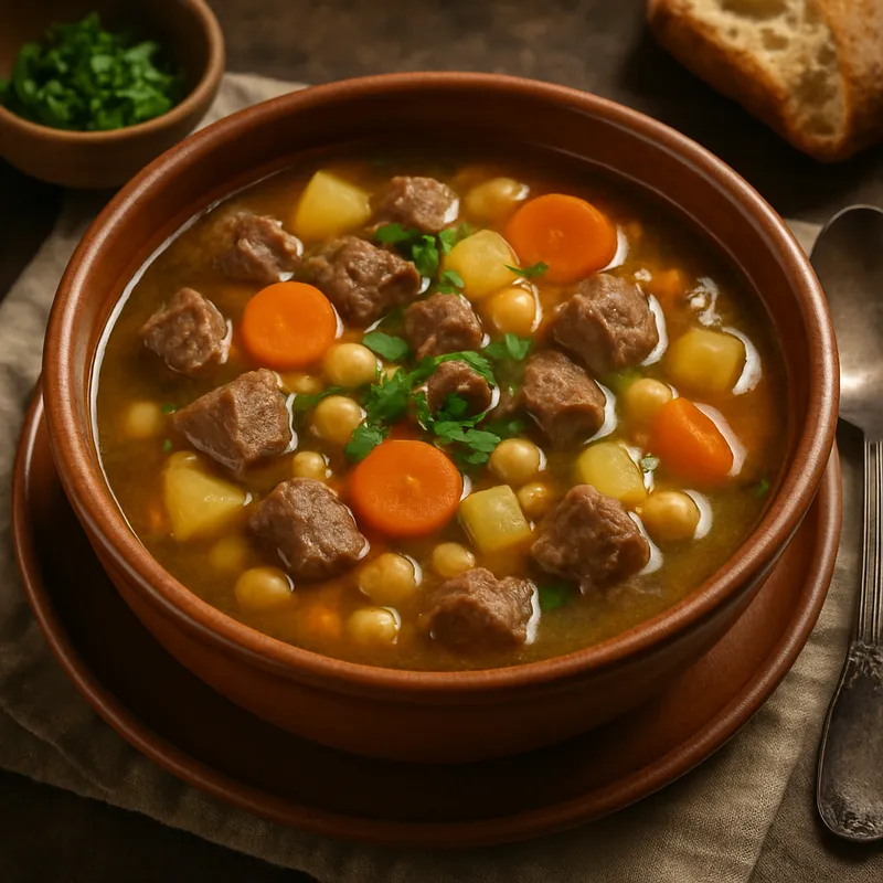 Süleymaniye-Suppe (Osmanische Fleischsuppe)