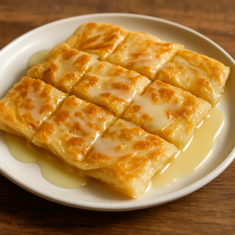 Süßes Roti mit Kondensmilch