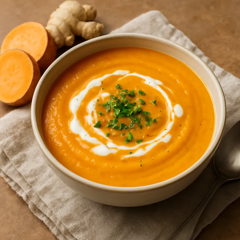 Süßkartoffel-Ingwer-Suppe