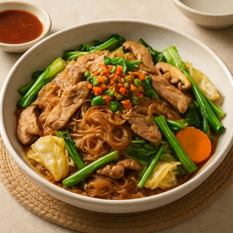 Sukiyaki Haeng (Trockenes Thai-Sukiyaki)