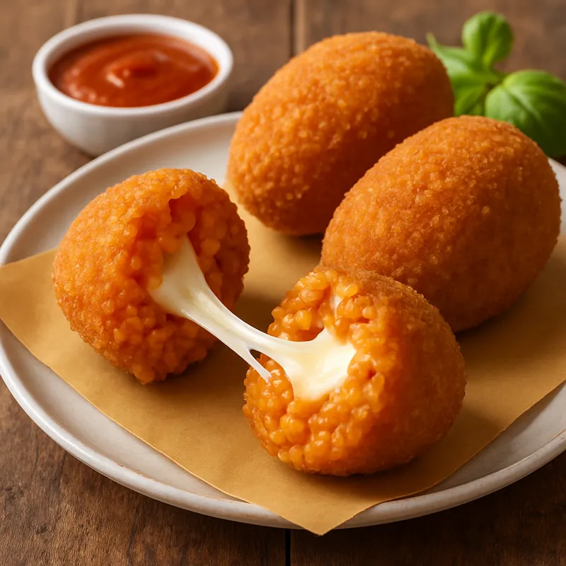 Suppli Al Telefono (Italienische Reiskroketten mit Mozzarella)