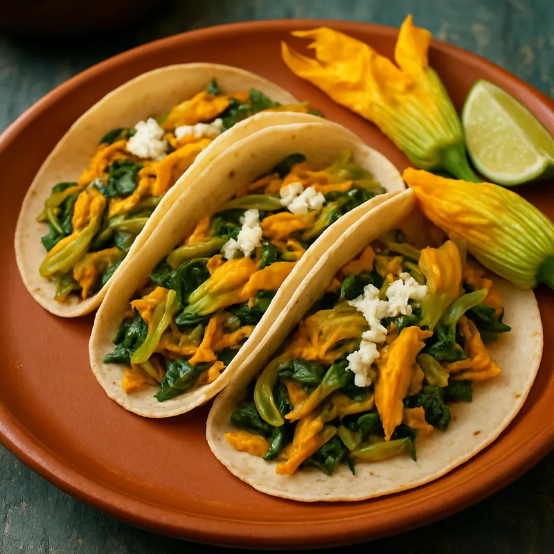 Tacos de Flor de Calabaza (Kürbisblüten-Tacos)