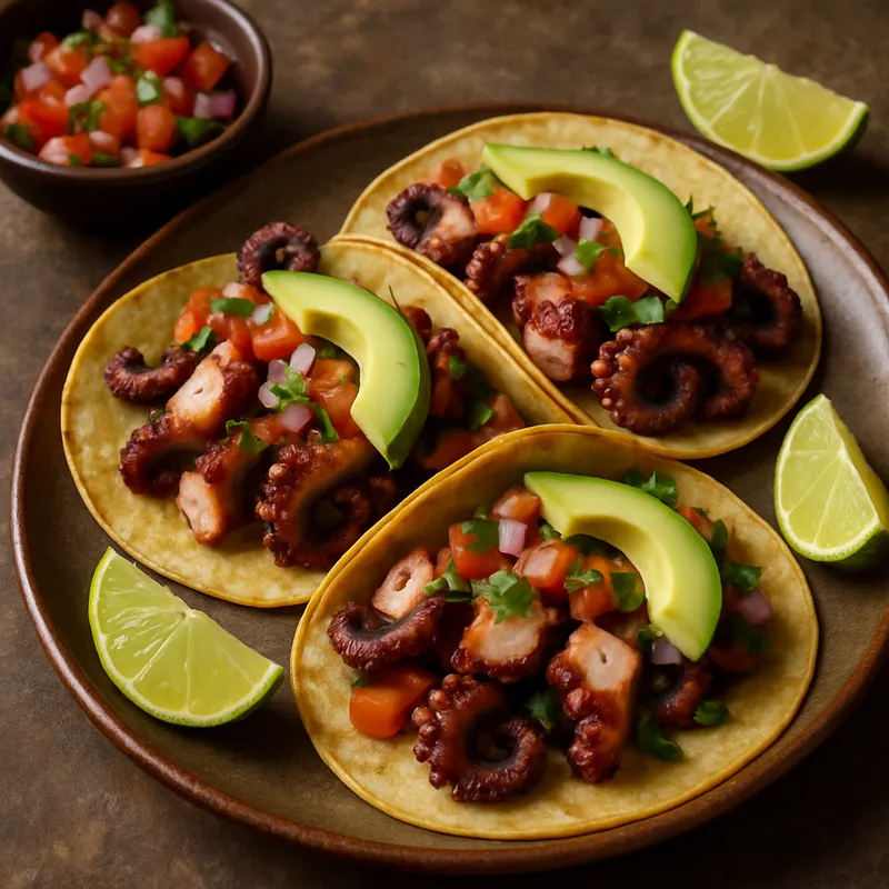 Tacos de Pulpo (Tintenfisch-Tacos)