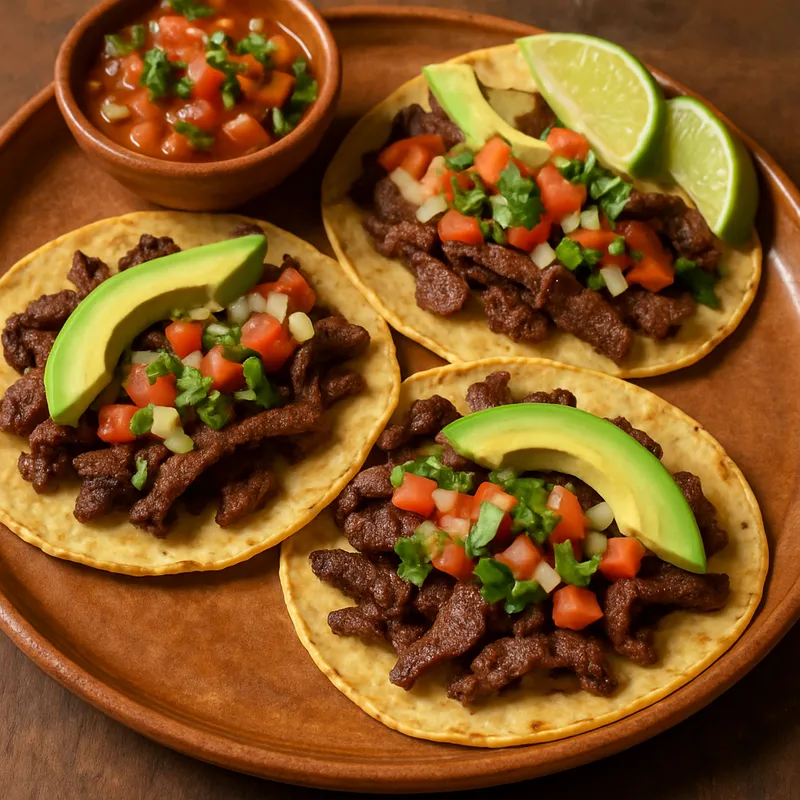 Tacos De Tasajo (Oaxacanische Trockenfleisch-Tacos)