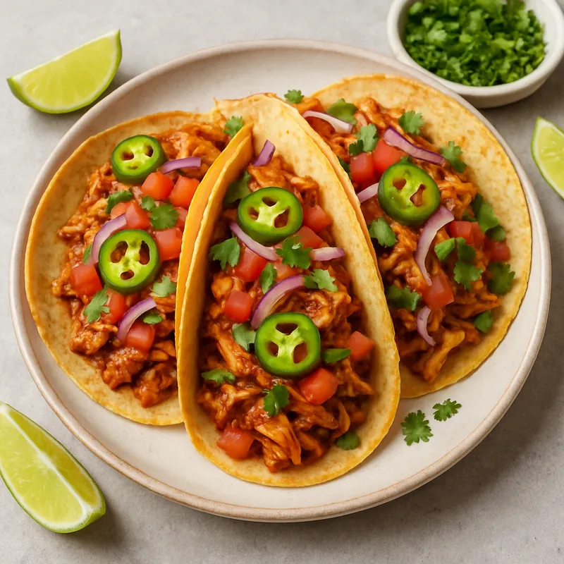 Tacos De Tinga De Pollo (Chipotle-Hähnchen-Tacos)