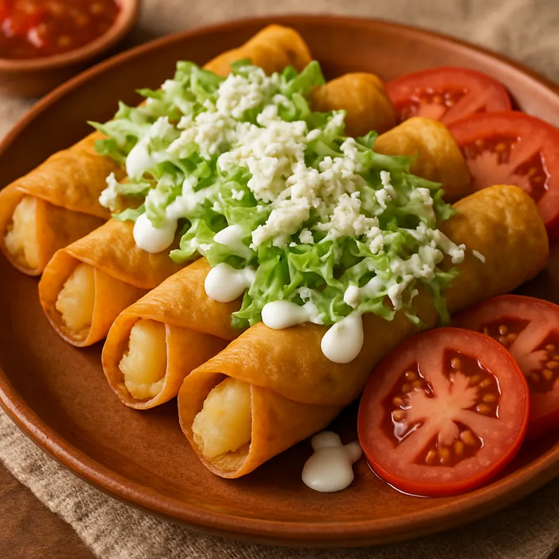Tacos Dorados De Papa (Knusprige Kartoffeltacos)