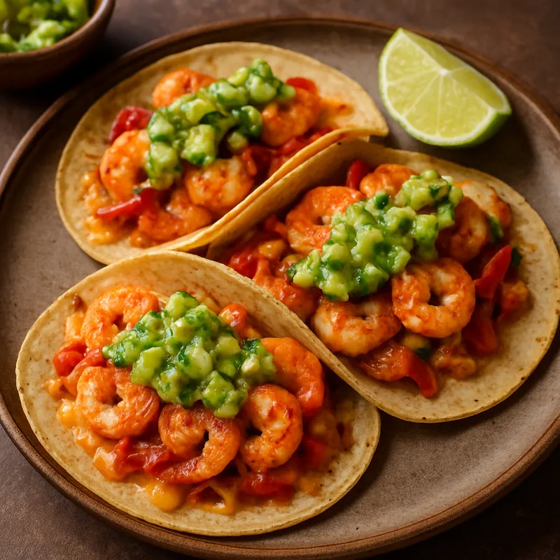 Tacos Gobernador (Garnelen-Tacos nach Gouverneursart)