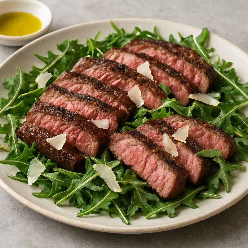 Tagliata mit Rucola und Parmesan