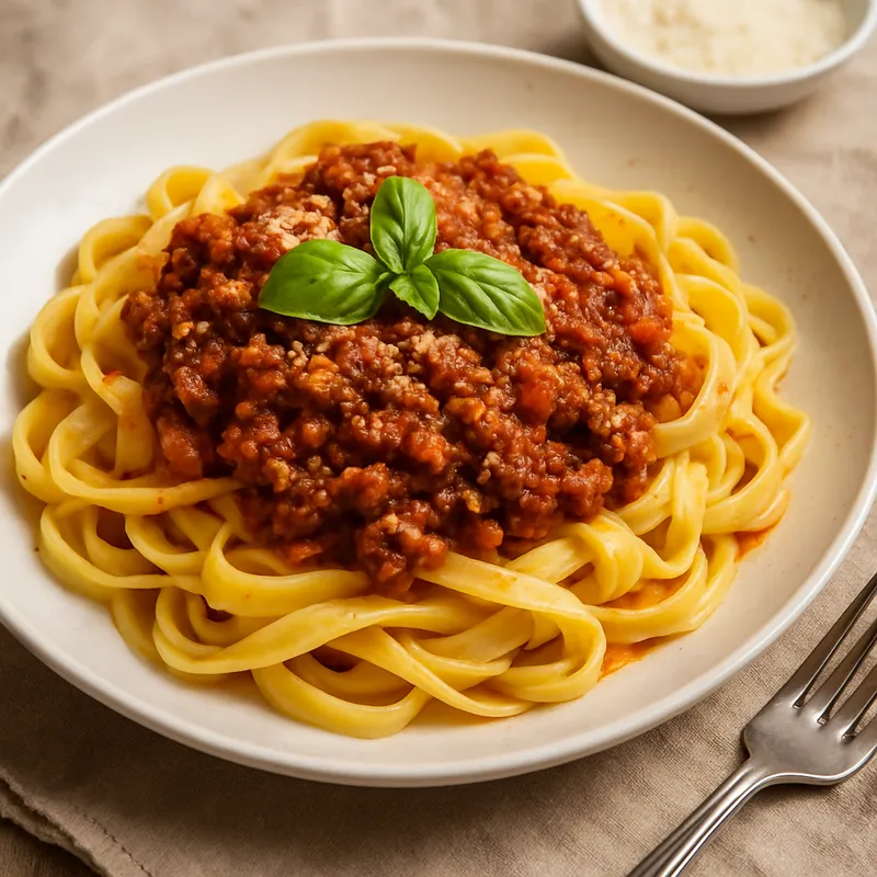 Tagliatelle mit Bolognese-Sauce