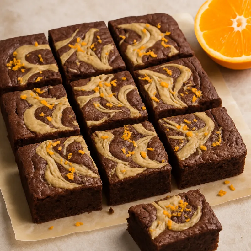 Tahini-Orangen-Brownies