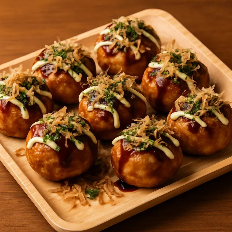 Takoyaki (Osaka Tintenfischbällchen)