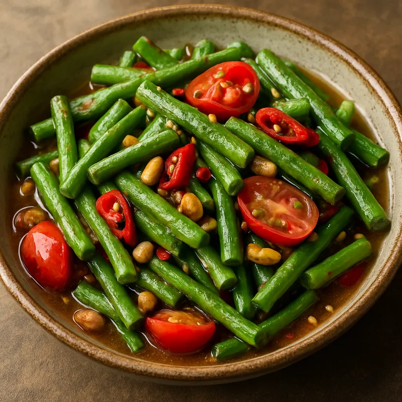 Tam Tua Langbohnensalat (Isan Langbohnensalat)