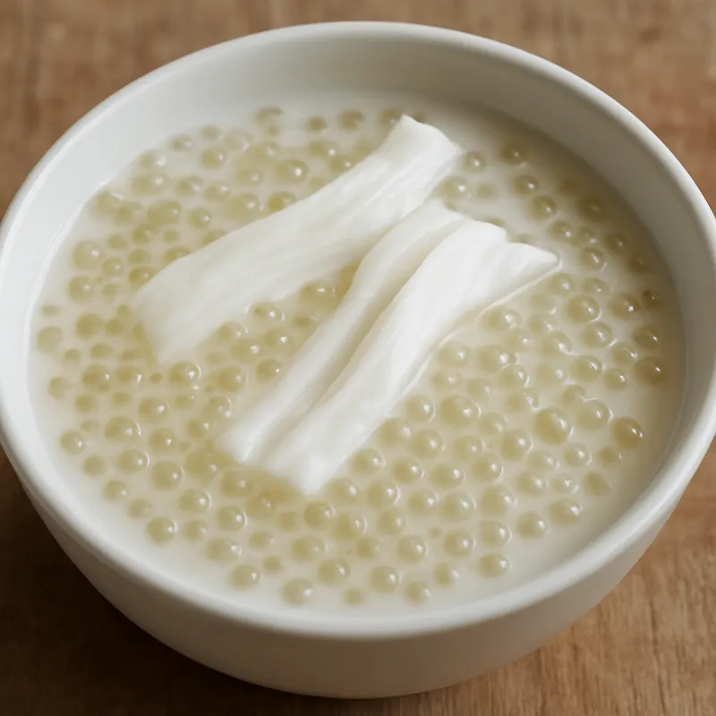 Tapioka mit junger Kokosnuss (Saku Maprao On)