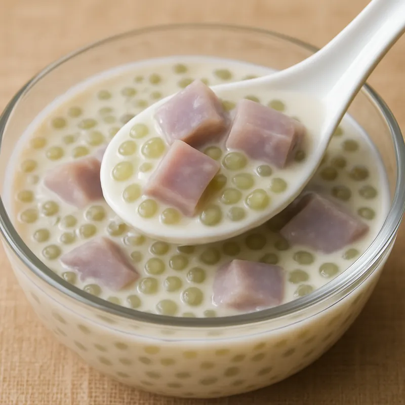 Tapioka mit Taro Saku Pheuak