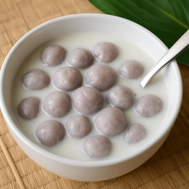 Tarokugeln in Kokosmilch (Bua Loi Pheuak)