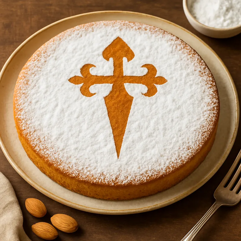 Tarta de Santiago (Mandelkuchen aus Galicien)