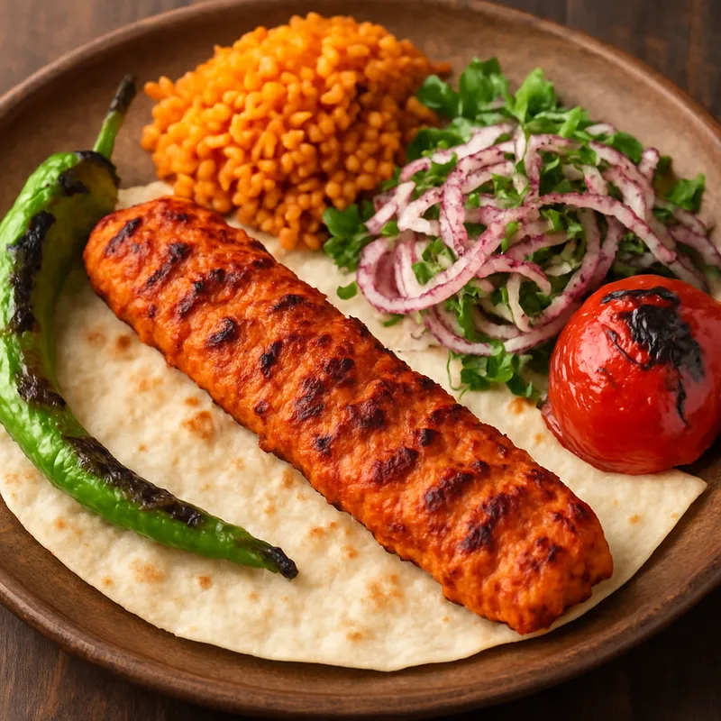 Tavuk Adana (Scharfer Hähnchen-Adana-Kebab)