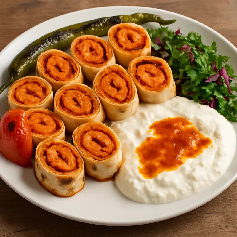 Tavuk Beyti (Hähnchen-Beyti-Wrap)