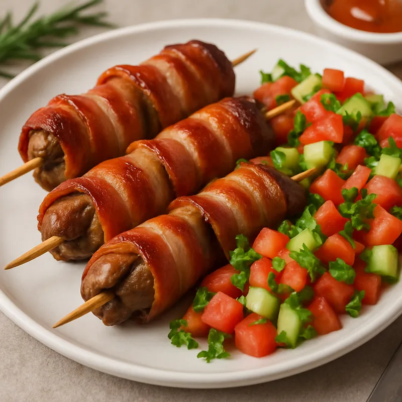 Tavuk Ciğer Sarma (Gewickelte Hühnerleber)