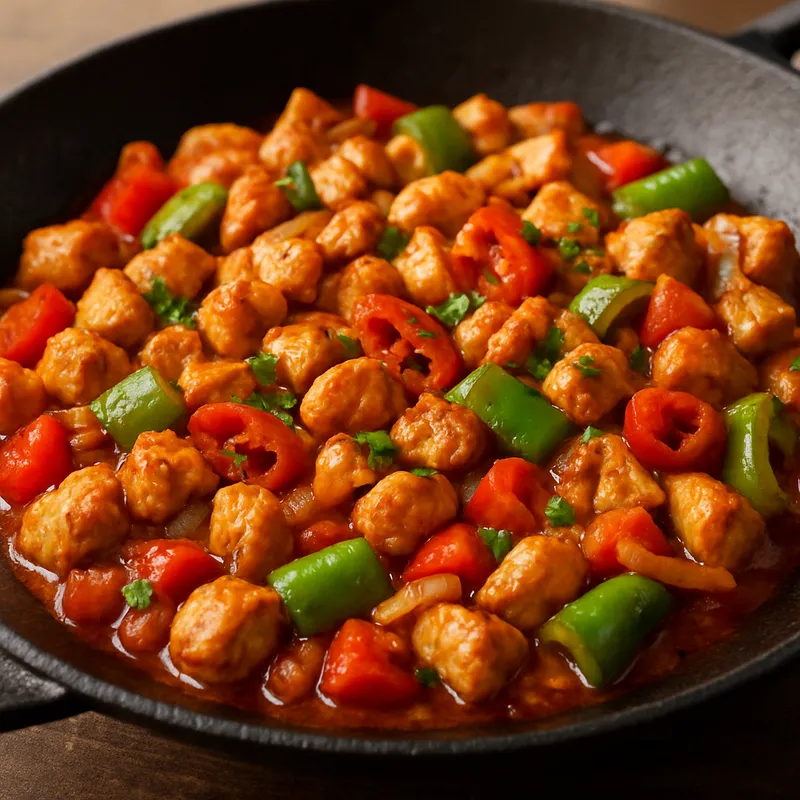 Tavuk Sac Kavurma (Hähnchen-Eisenplatten-Pfanne)