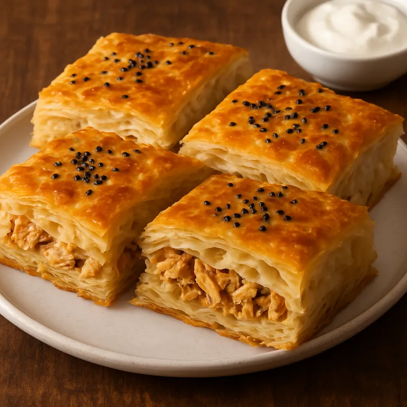 Tavuklu Börek (Börek mit Hähnchenfüllung)