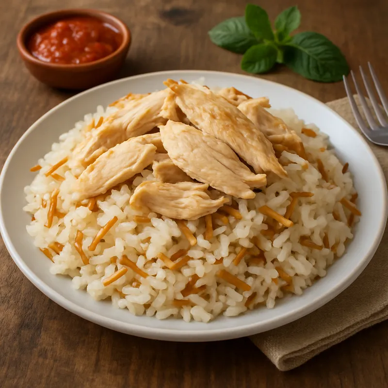 Tavuklu Pilav (Türkischer Hühnchen-Pilaw)