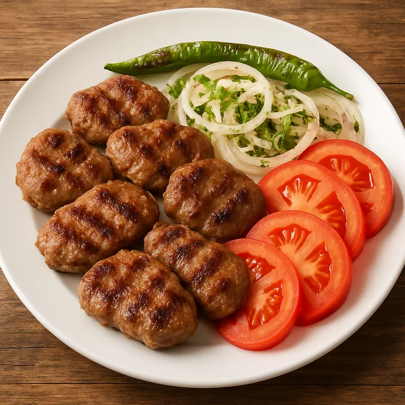 Tekirdağ Köfte (Gegrillte flache Fleischbällchen)