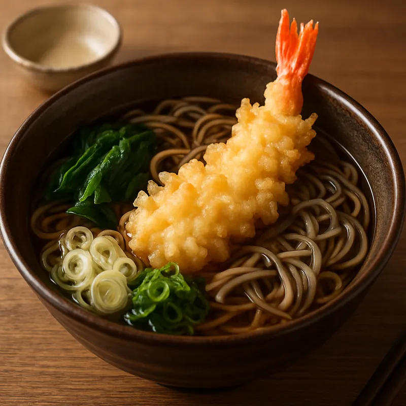 Tempura Soba (Buchweizennudeln mit Tempura)