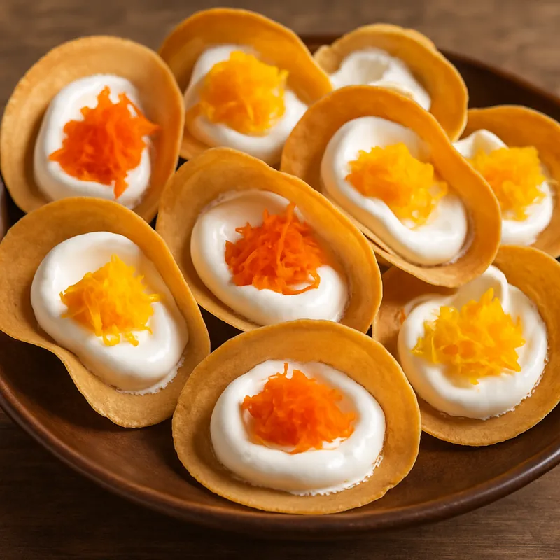 Thailändische Crêpes Khanom Buang