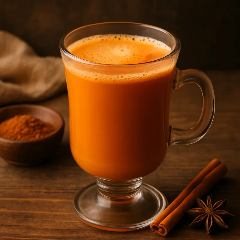 Thailändischer Heißer Tee Cha Ron (Thailändischer Gewürztee)