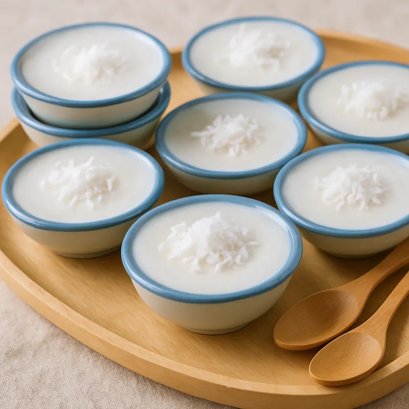 Thailändischer Kokosnusspudding (Khanom Tuay)