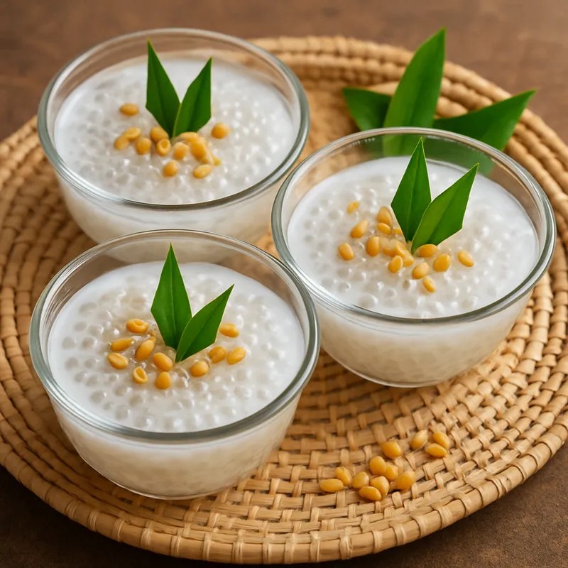 Thailändischer Tapioka-Pudding (Saku Piak)