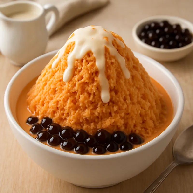 Thailändisches Eistee-Dessert (Cha Yen Dessert)