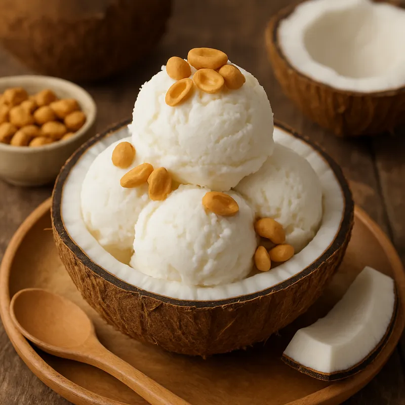 Thailändisches Kokos-Eis (I-tim Kati)