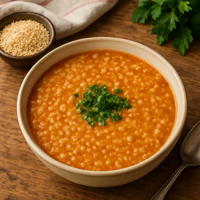 Thessalische Trahanosoupa (Trahana-Suppe aus Thessalien)