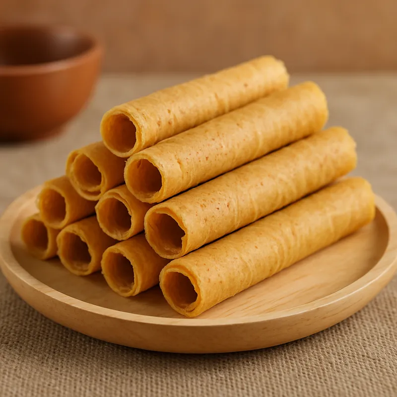 Thong Muan (Thailändische gerollte Waffelröllchen)