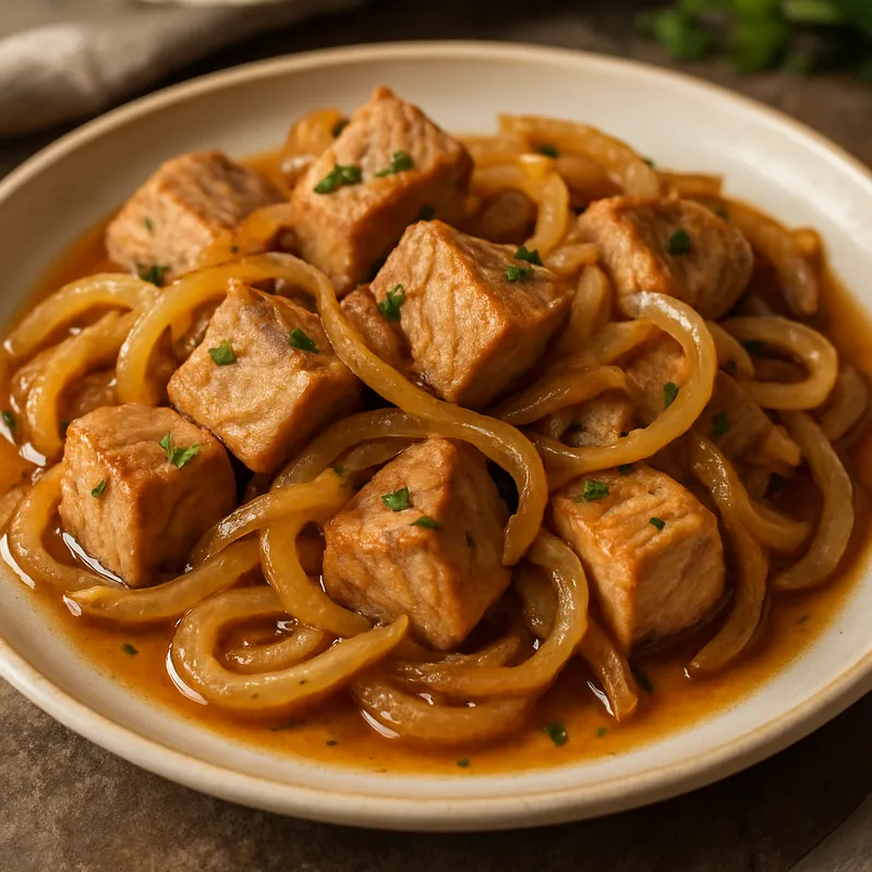 Thunfisch mit Zwiebeln (Atún Encebollado)