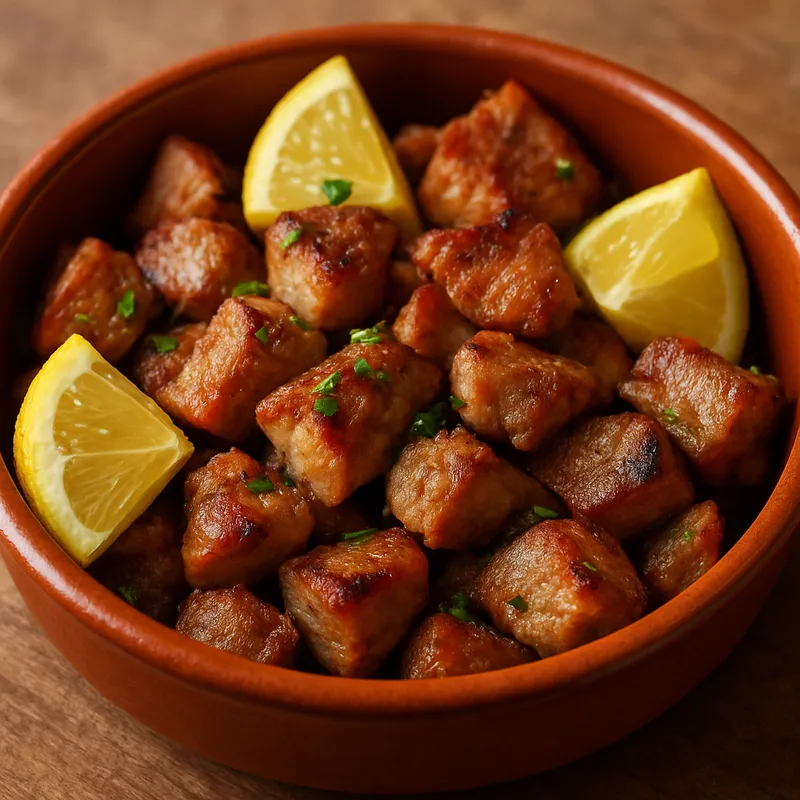 Tigania (Schweinefleisch-Happen)