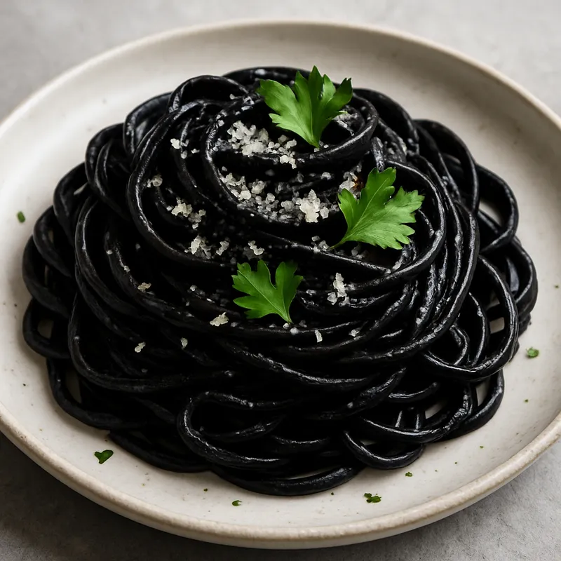 Tintenfischtinte-Pasta