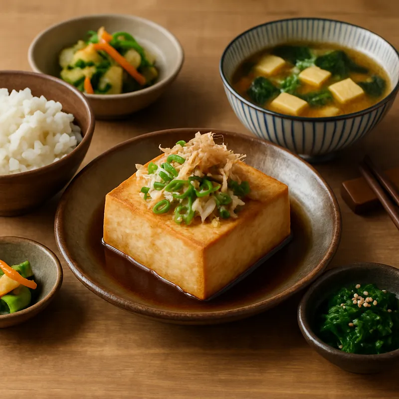 Tofu Teishoku (Japanisches Tofu-Menü)