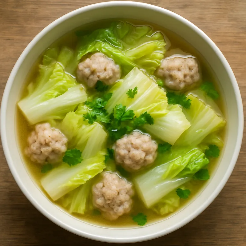 Tom Jeud Pak Gad Khao (Chinakohl-Suppe)