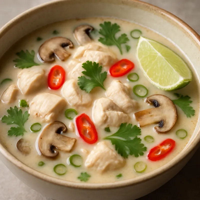 Tom Kha Gai (Klassische Kokos-Hühnersuppe)