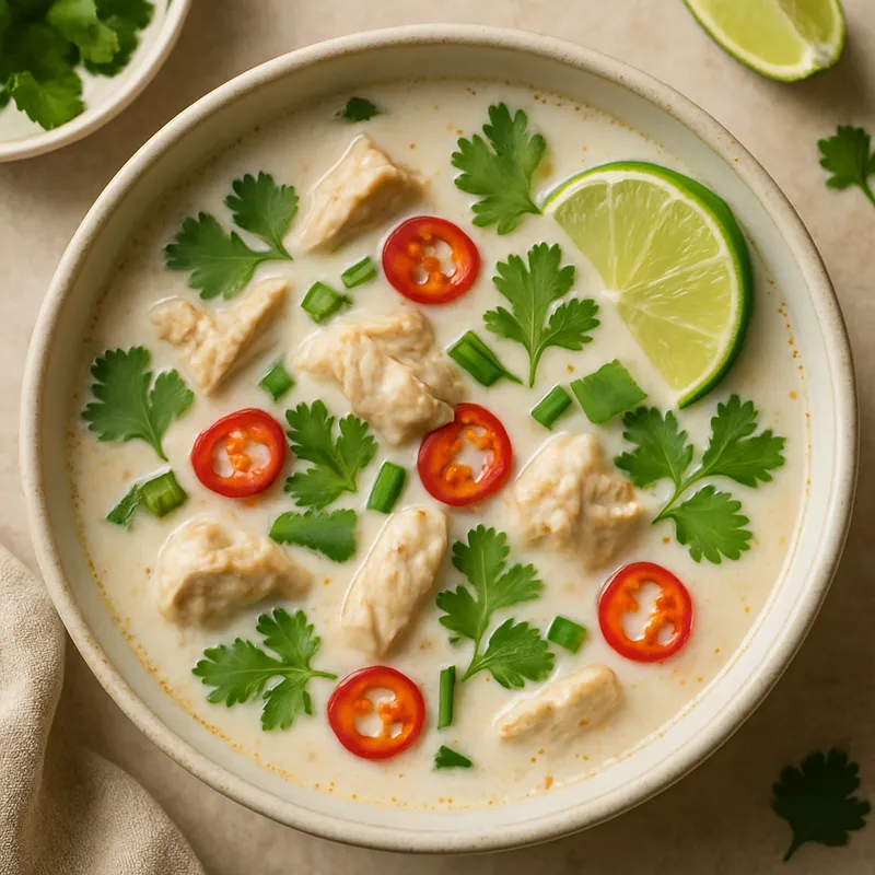 Tom Kha Gai (Kokos-Galangal-Hühnersuppe)