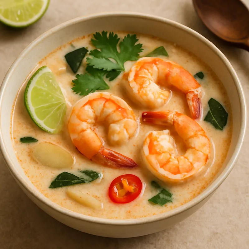 Tom Kha Goong (Kokos-Galangal-Garnelensuppe)