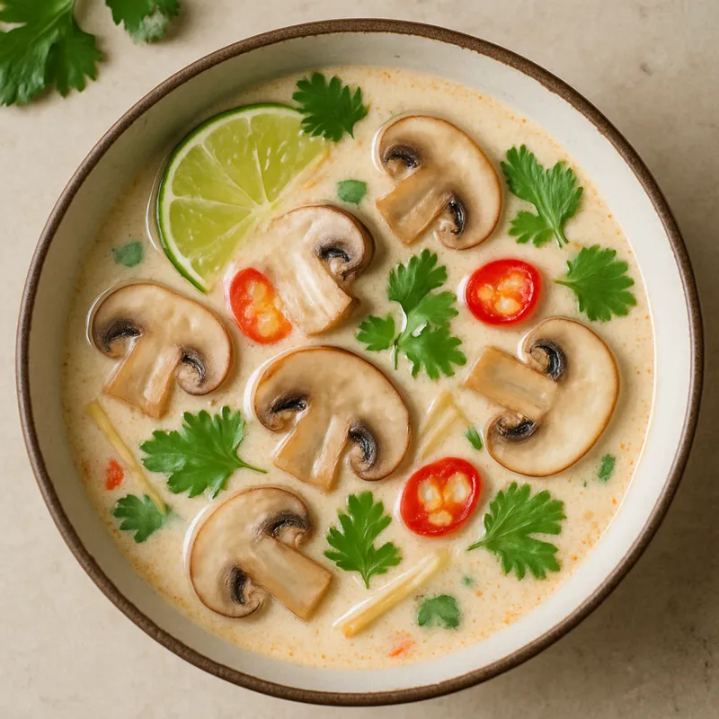 Tom Kha Hed (Kokos-Pilzsuppe)