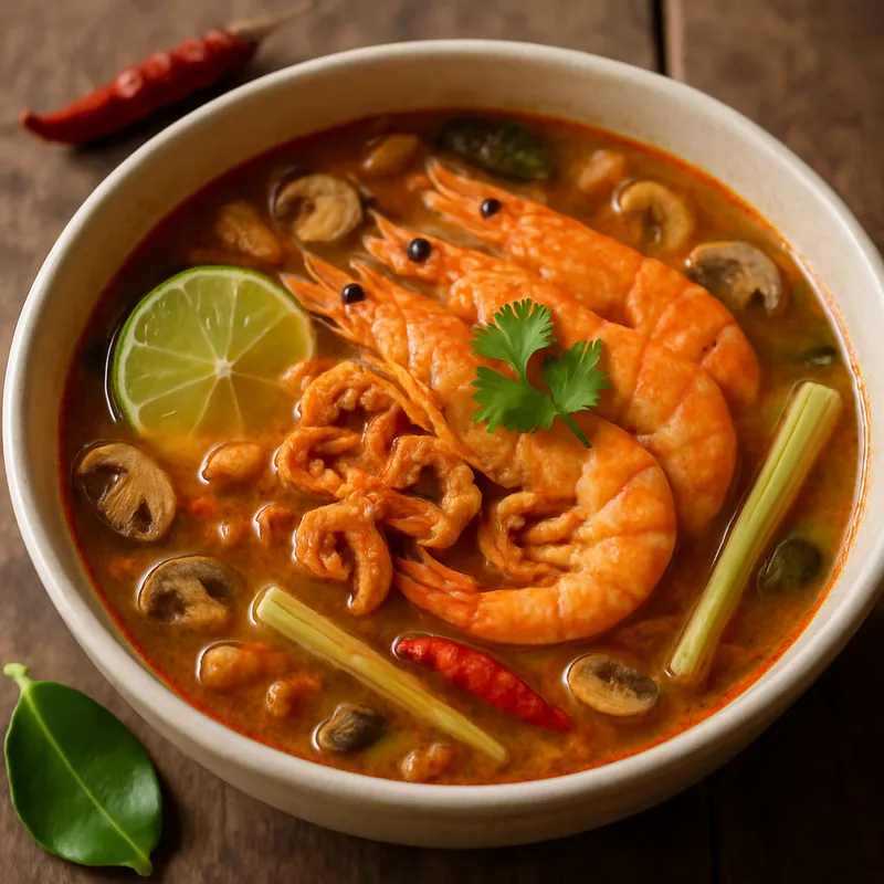 Tom Klong Goong Haeng (Suppe mit getrockneten Garnelen)
